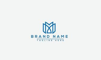 mm logo design template elemento di branding grafico vettoriale. vettore