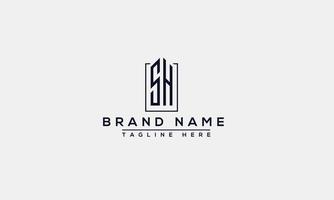 sh logo design template elemento di branding grafico vettoriale. vettore