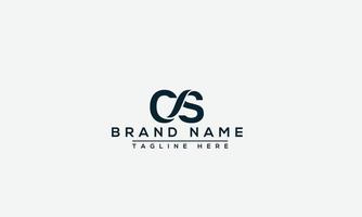 cs logo design template elemento di branding grafico vettoriale. vettore