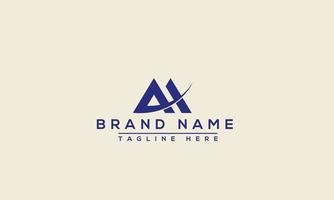 ah logo design template elemento di branding grafico vettoriale. vettore