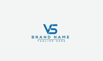 vs logo design template elemento di branding grafico vettoriale. vettore