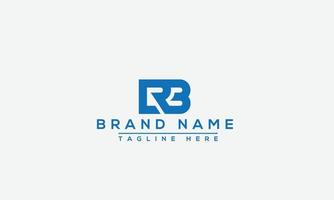 elemento di branding grafico vettoriale del modello di progettazione del logo rb.