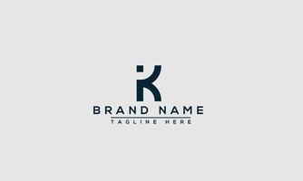 k logo design template elemento di branding grafico vettoriale.