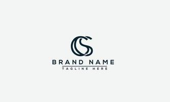 cs logo design template elemento di branding grafico vettoriale. vettore