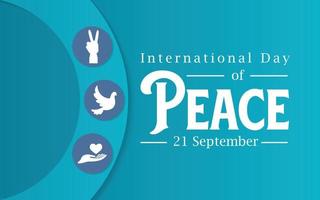 giornata internazionale della pace, 21 settembre, post design vettore