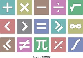 Simboli matematici icona vettori