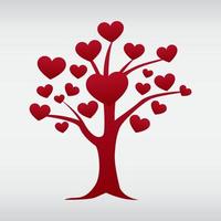 albero di amore di vettore isolato