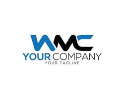 lettera creativa wmc logo icona disegno vettoriale simbolo illustrazione.