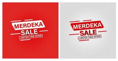 semplice vendita di merdeka. giorno dell'indipendenza dell'Indonesia. buono usato per banner e social media post design-eps 10 vector