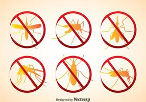 Icone di peste della zanzara vettore