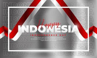 17 agosto, design del giorno dell'indipendenza indonesiana, adatto per poster, striscioni, post sui social media vettore