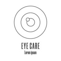 icona di stile linea di un occhio. logo medico. illustrazione vettoriale pulita e moderna.