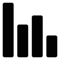 icona del grafico in stile solido a tema denaro verso il basso vettore