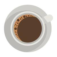 vista aerea della bevanda della tazza di caffè vettore