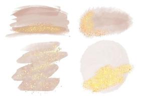 disegni ad acquerello e glitter vettore