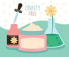 cosmetici cruelty free vettore