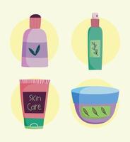 cosmetici biologici per la cura della pelle vettore