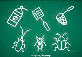 Set di icone di controllo dei parassiti vettore