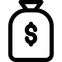 icona della borsa dei soldi dell'amministratore delegato vettore