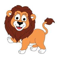 grafica del fumetto animale carino leone vettore