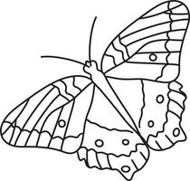 scarabocchio del disegno della mano del profilo della farfalla vettore