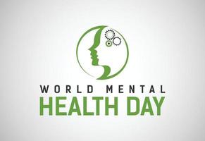 giornata mondiale della salute mentale 10 ottobre, illustrazione vettoriale. malattia mentale vettore