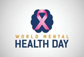 giornata mondiale della salute mentale 10 ottobre, illustrazione vettoriale. malattia mentale vettore