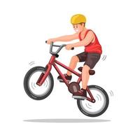 ragazzo in bicicletta, vettore di illustrazione di sport estremi freestyle