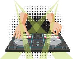 icona del controller di musica dj su sfondo bianco vettore