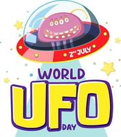 design del poster della giornata mondiale degli ufo vettore