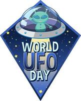 design del poster della giornata mondiale degli ufo vettore