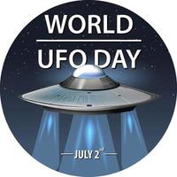 design del poster della giornata mondiale degli ufo vettore