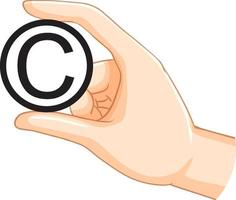 vettore di concetto di simbolo di copyright