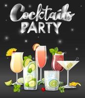 sfondo scintillante di cocktail party vettore