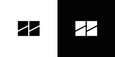 design semplice e unico del logo della lettera hh iniziali vettore