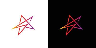 design moderno e professionale del logo della stella delle iniziali della lettera s vettore