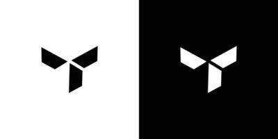 design moderno e futuristico del logo della lettera y vettore