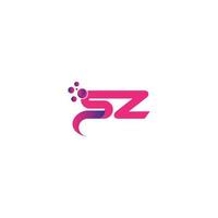 bolla punti lettera sz logo design modello vettoriale gratuito