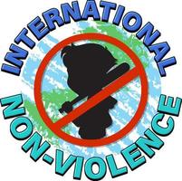 poster per la giornata internazionale della non violenza vettore