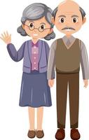 personaggio dei cartoni animati di coppia di anziani vettore