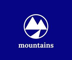 mountain logo è un logo professionale pulito ed elegante per l'azienda o personale vettore