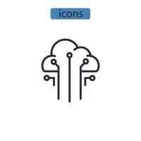 Internet delle cose icone simbolo elementi vettoriali per il web infografica