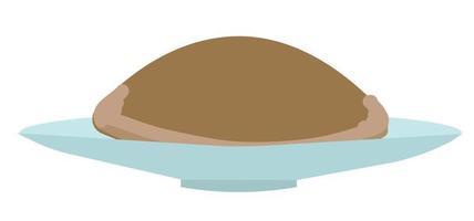 torta su un piatto. illustrazione vettoriale isolato su sfondo bianco.