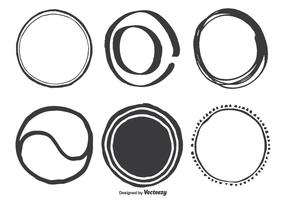 Forme di vettore del cerchio assortiti disegnati a mano