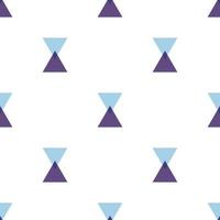 senza cuciture con triangoli astratti su sfondo bianco. colori blu e viola. illustrazione vettoriale per design, web, carta da imballaggio, tessuto, carta da parati