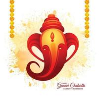 felice ganesh chaturthi indiano festival religioso carta sfondo vettore