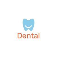 denti sorridenti logo minimalista per dentista vettore