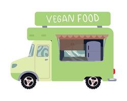 camion di cibo sano vegano vettore