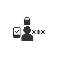 icone di autenticazione a due fattori simbolo elementi vettoriali per il web infografico