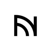 design moderno del logo del monogramma della lettera n vettore